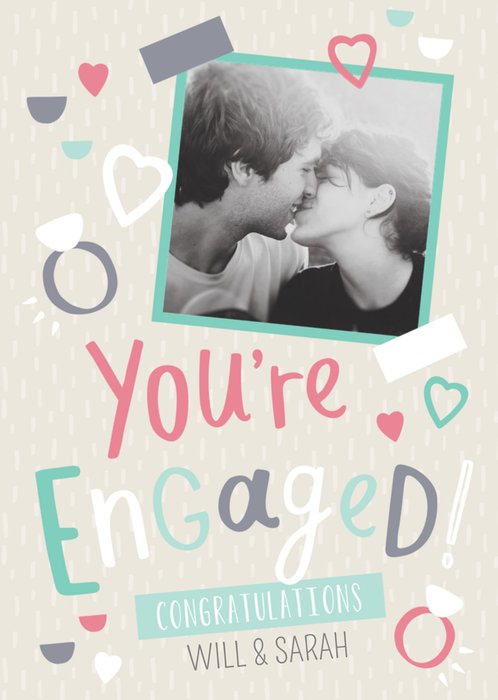 Personalised Youre Engaged! Congratulations Card