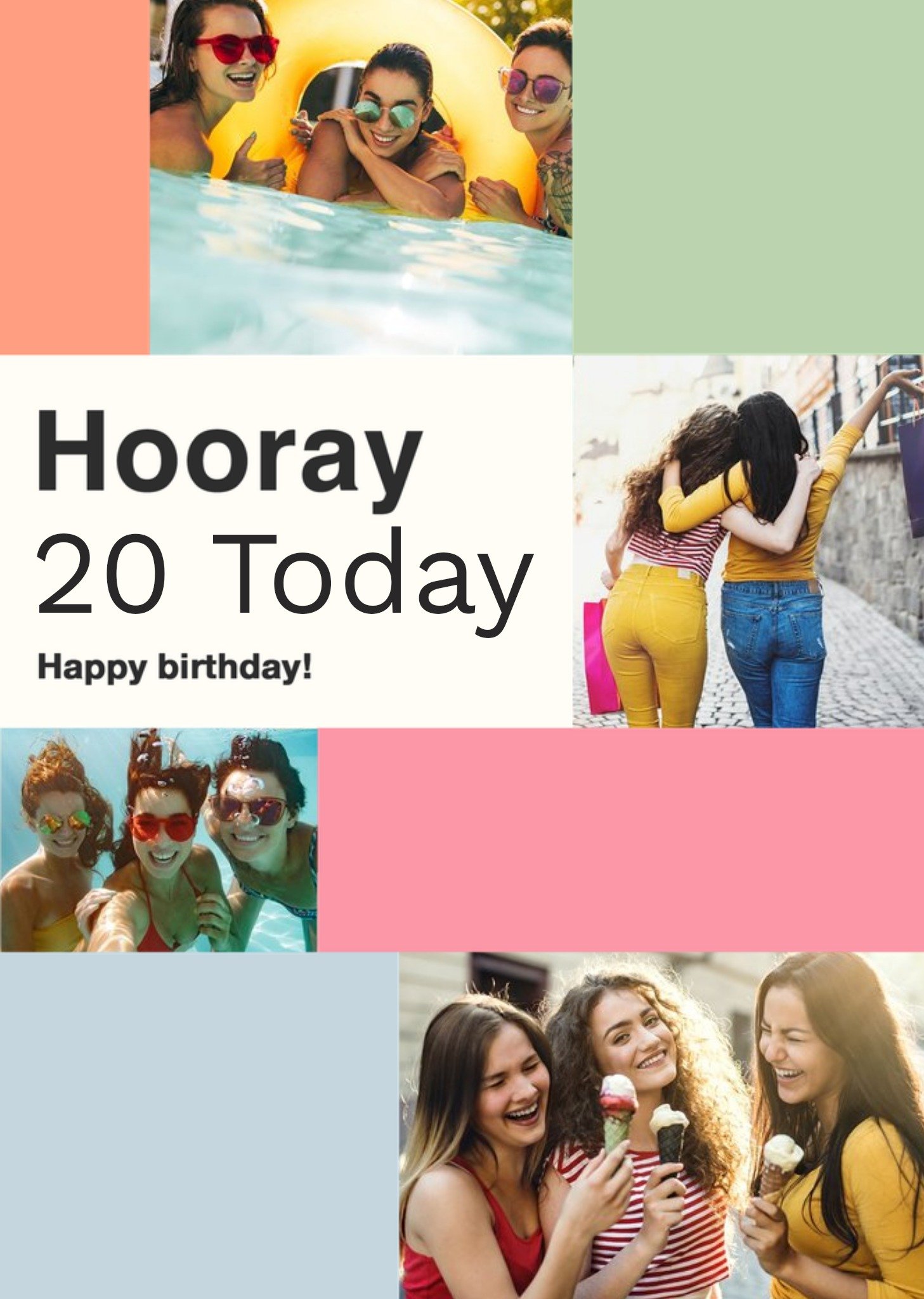 Moonpig Hooray Personalise Age Photo Upload Card