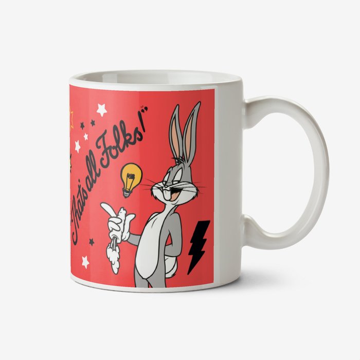 Looney Tunes Bugs Bunny That's All Folks Photo Upload Mug