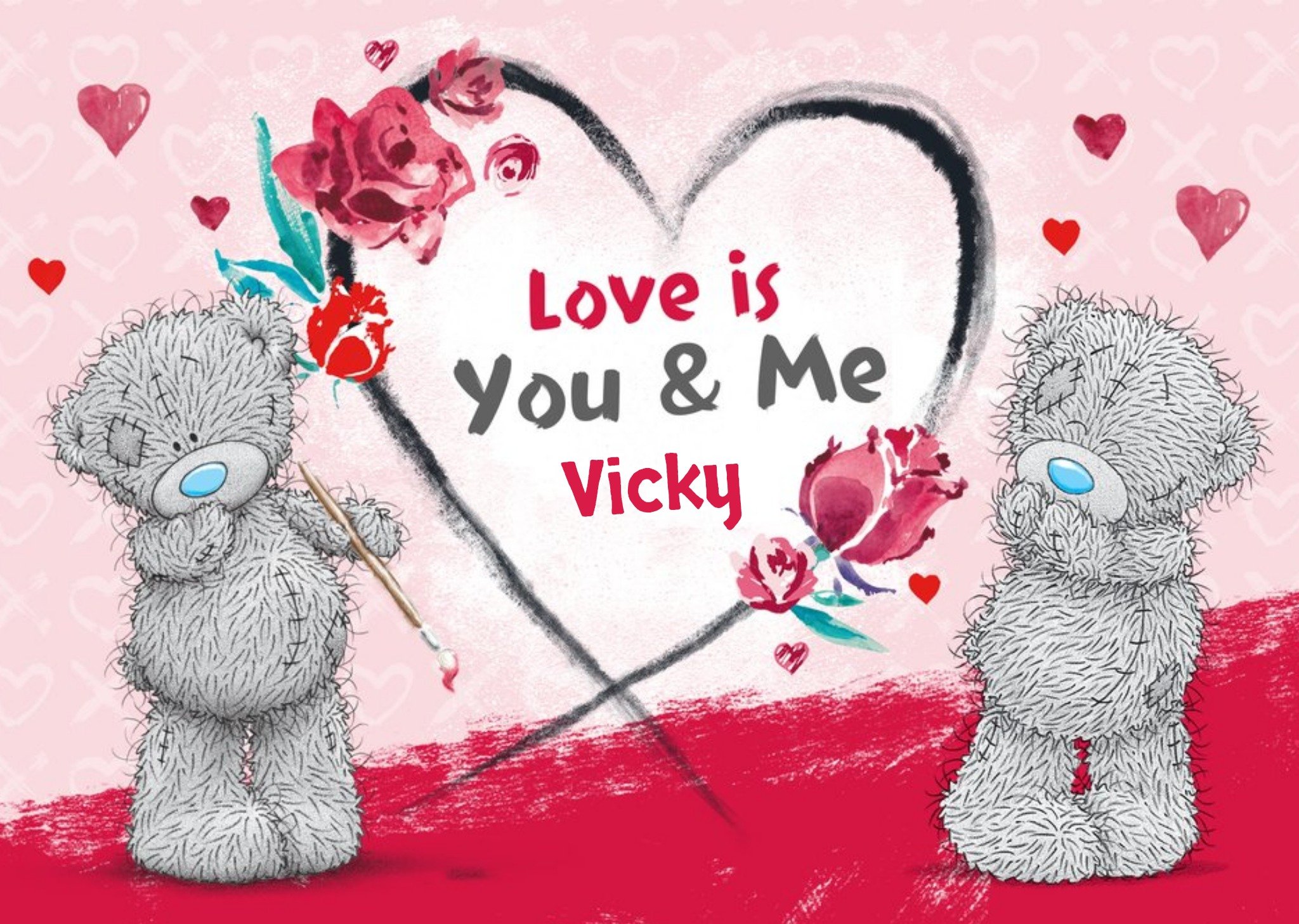 Me To You Carte Blanche You & Me Personalised Valentines Card Ecard