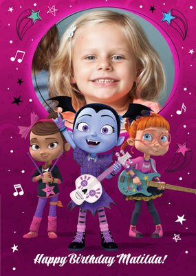 Birthday card - Vampirina - Disney - photo upload card - activity card