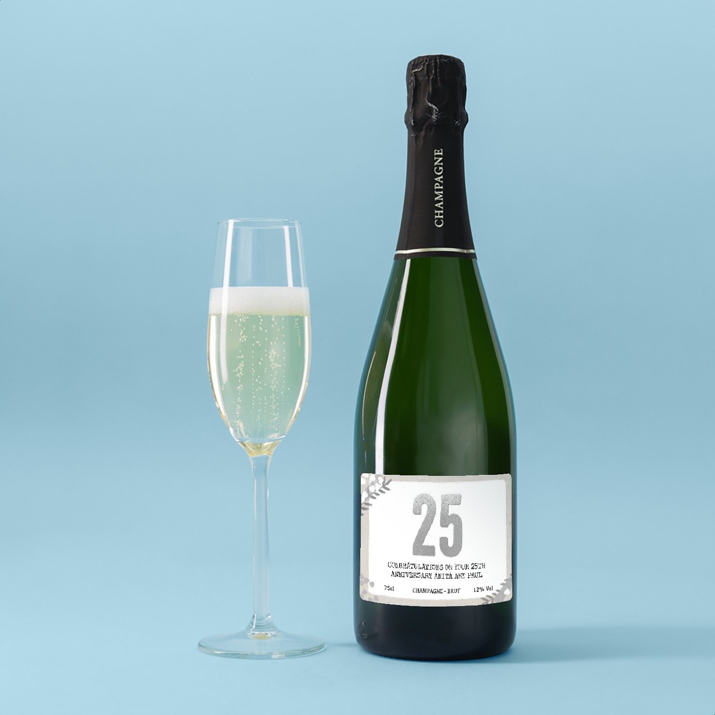 Virgin Wines Personalised 25th Anniversary Champagne 75Cl