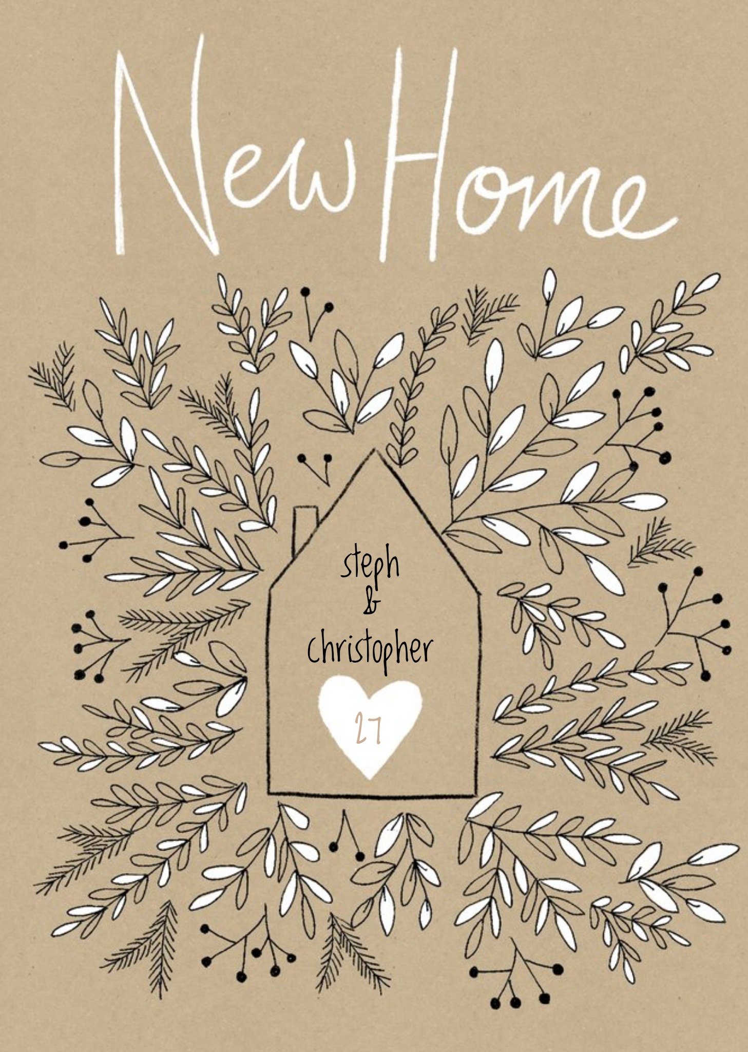 Moonpig Botany Personalised New Home Card