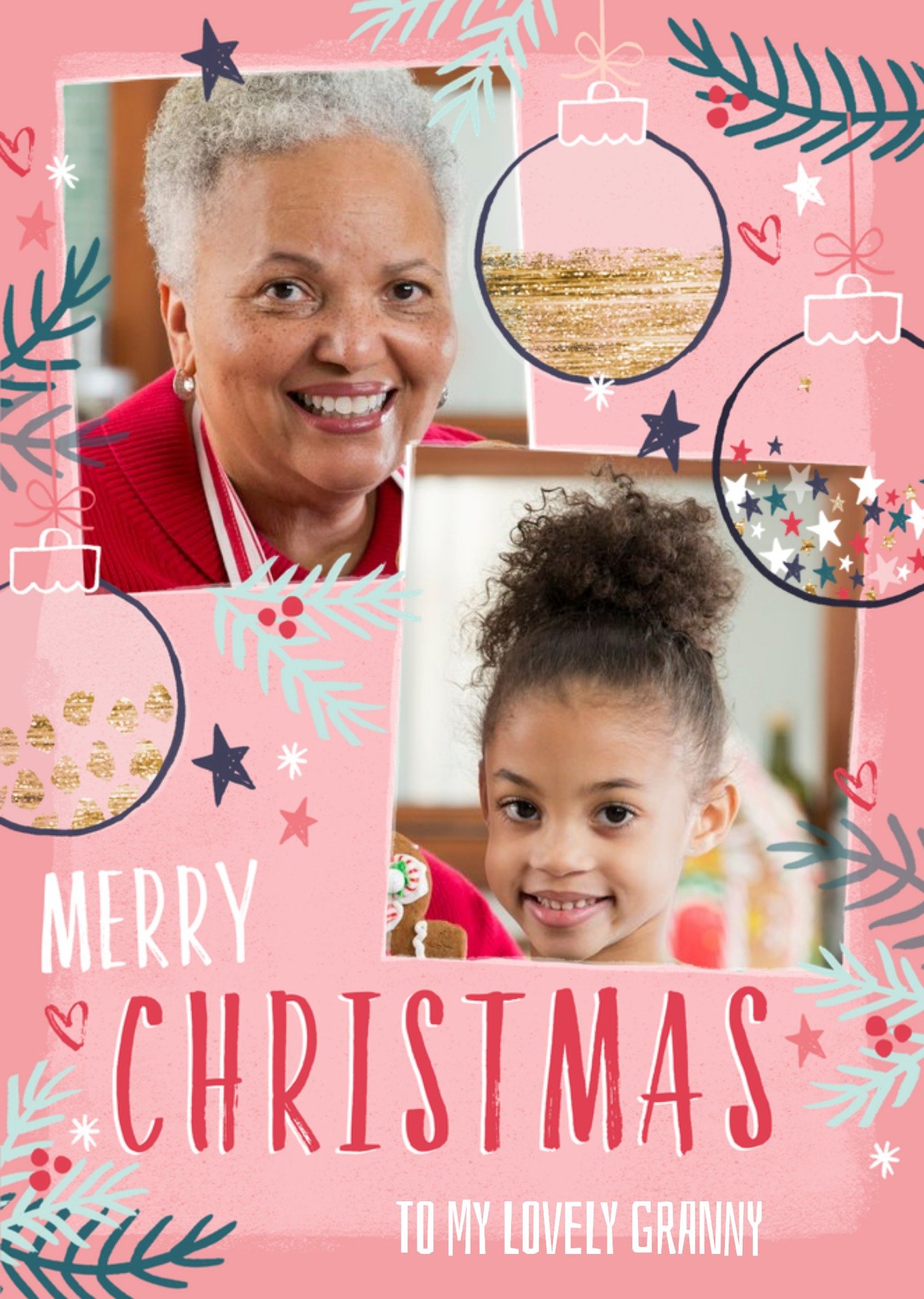 Moonpig Merry Christmas To My Lovely Granny Photo Upload Christmas Card
