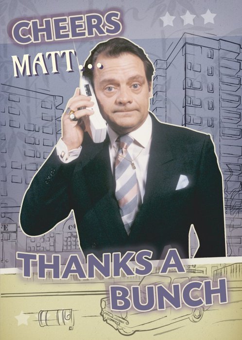 Only Fools And Horses Delboy On Phone Personalised Thank You Card