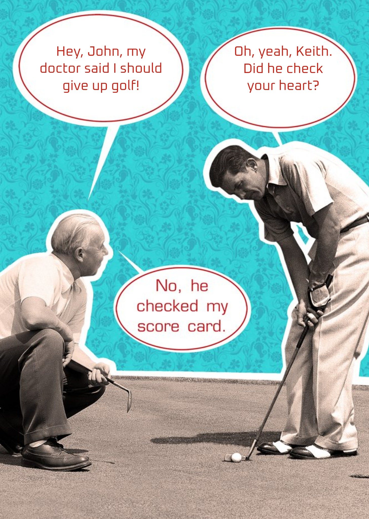 Moonpig My Doctor Said Golf Funny Personalised Happy Birthday Card