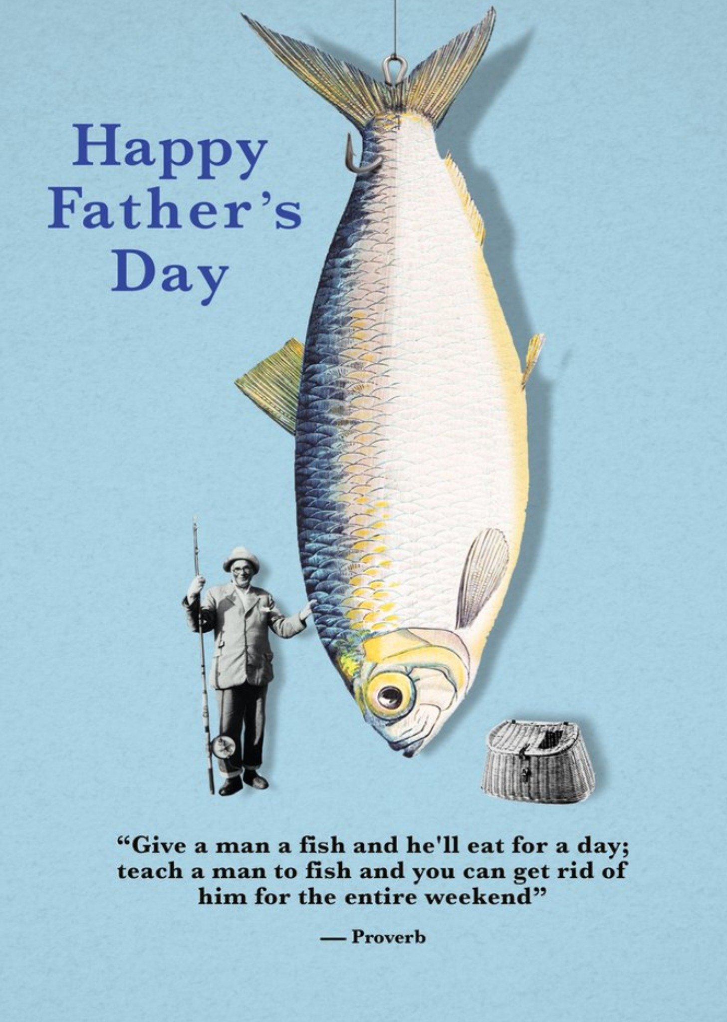 Moonpig Teach A Man To Fish Fathers Day Card