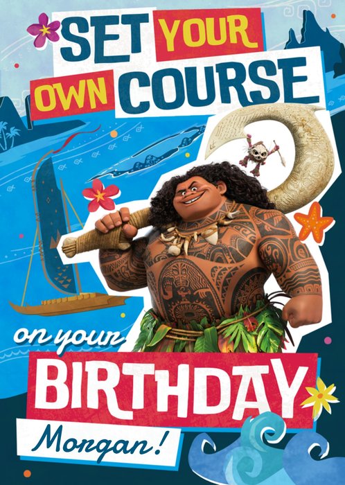 Moana Set Your Own Course Birthday Card