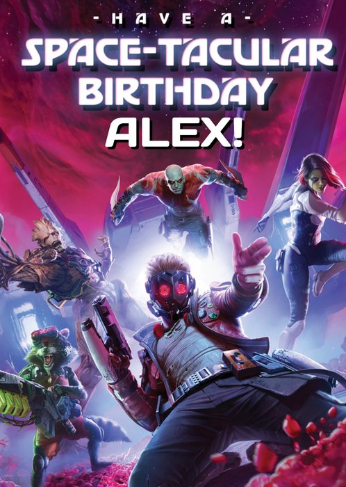 Guardians Of The Galaxy Space-Tacular Birthday Card