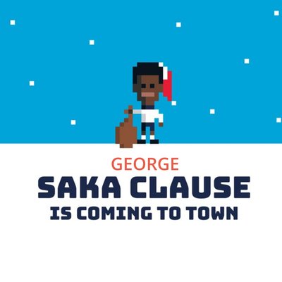 Illustration Of A Footballer With A Santa Hat Football Christmas Card