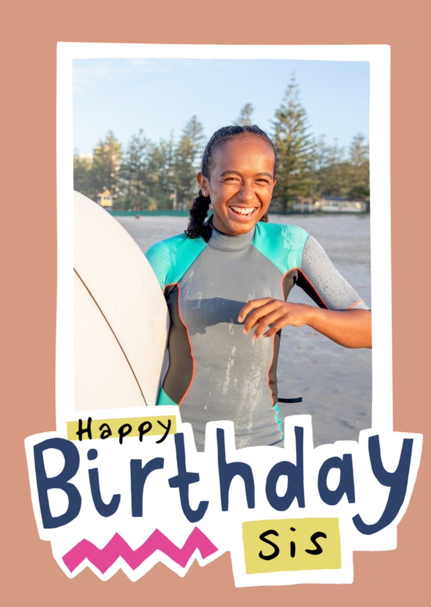 Moonpig Hullabaloo Playful Handwritten Sister Happy Birthday Card