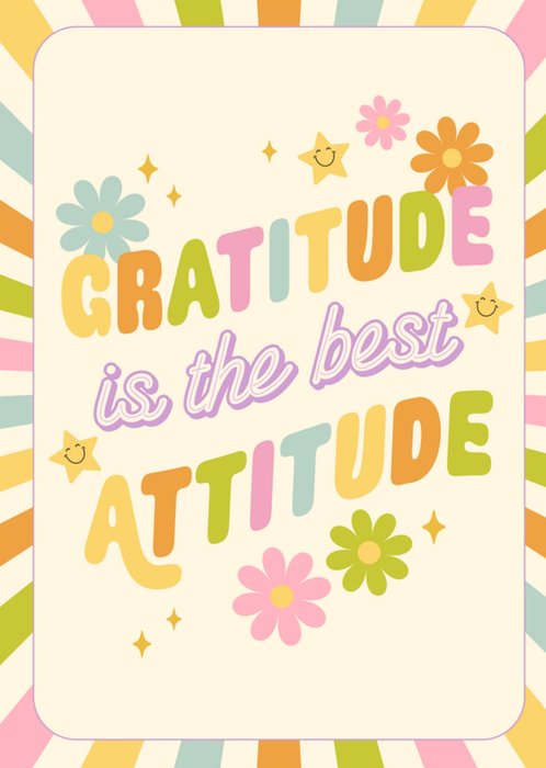 Brit And Co Gratitude Is The Best Attitude Typographic Thank You Card