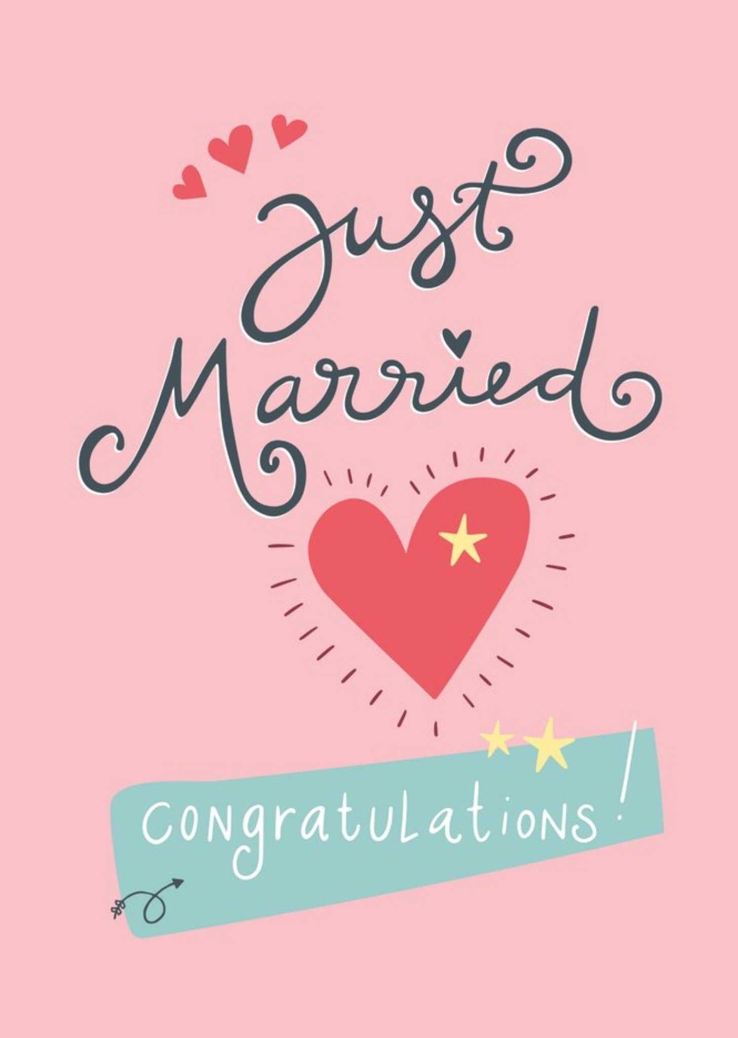 Moonpig Just Married Congratulations Card