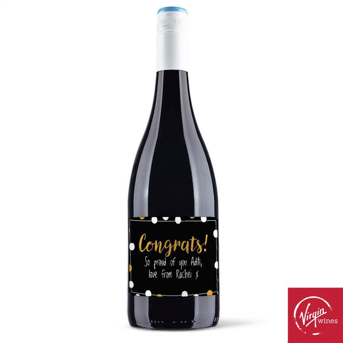 Virgin Wines Personalised Congratulations Merlot