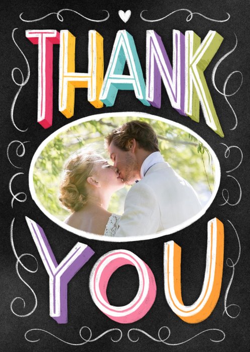 Wedding Photo upload Postcard Thank you