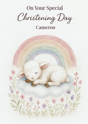 On Your Special Christening Day Illustrated Card