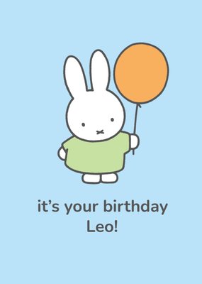 Miffy It's Your Birthday Card