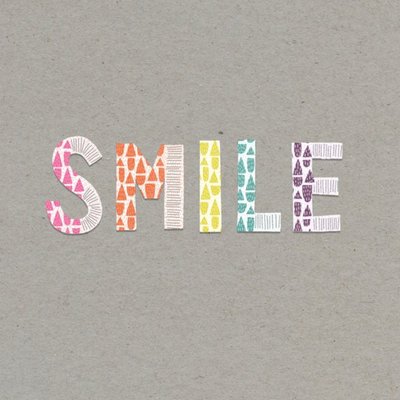 Rainbow Letters Smile Card