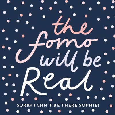 The Fomo Will Be Real Typographic Wedding Card