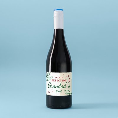 Personalised Virgin Wines Aged To Perfection Grandad Red Wine 75cl