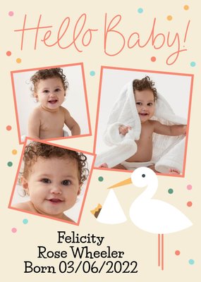 Scatterbrain Hello Baby Card