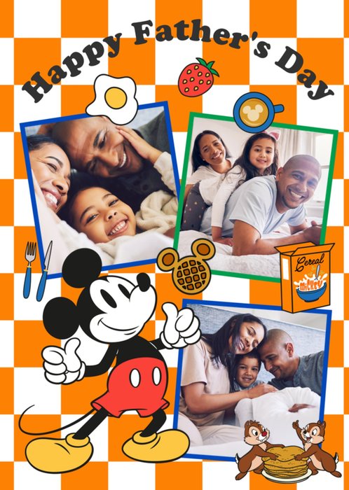 Breakfast In Bed Mickey Mouse Photo Upload Father's Day Card From Disney