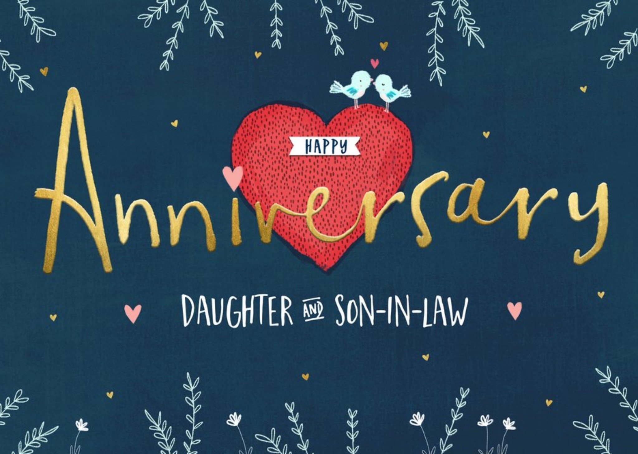 Moonpig Daughter And Son-In-Law Anniversary Card