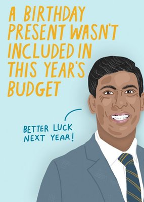 This Year's Budget Funny Illustrated Birthday Card