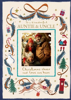 Wonderful Auntie & Uncle Photo Upload Christmas Card