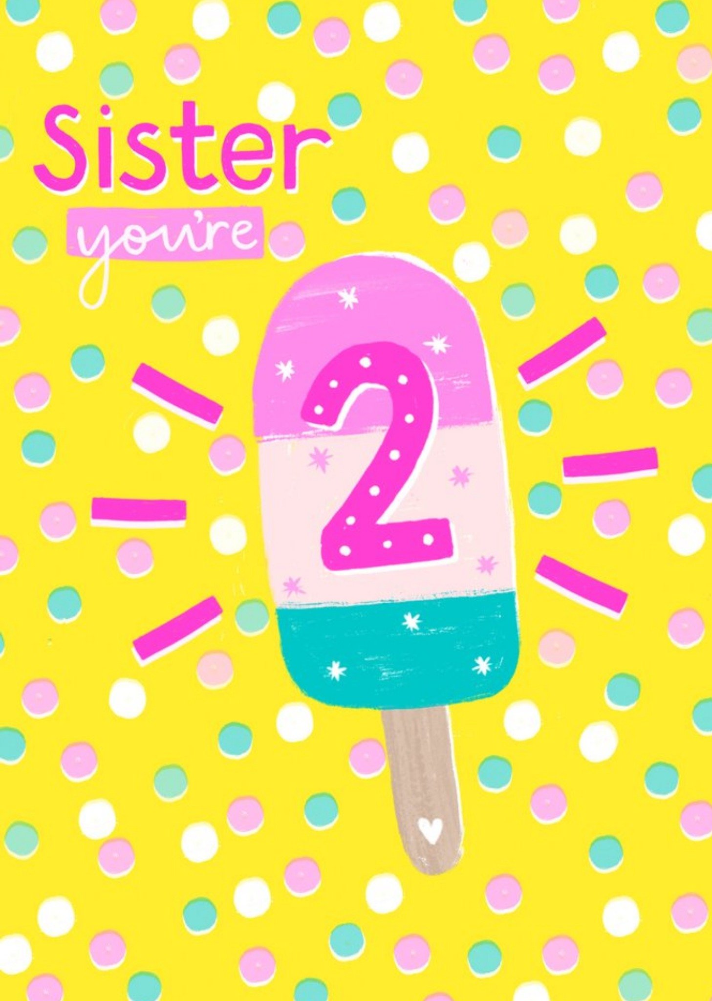 Moonpig Cute Illustration Ice Lolly Sister You're 2