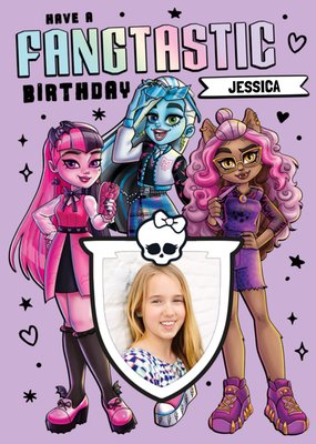 Monster High Photo Upload Fangtastic Birthday Card