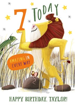 The Lion Inside Illustrated 7 Today Birthday Card