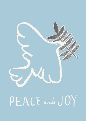 Peace And Joy Dove Christmas Card