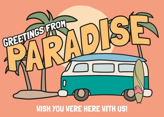 Greetings From Paradise Postcard