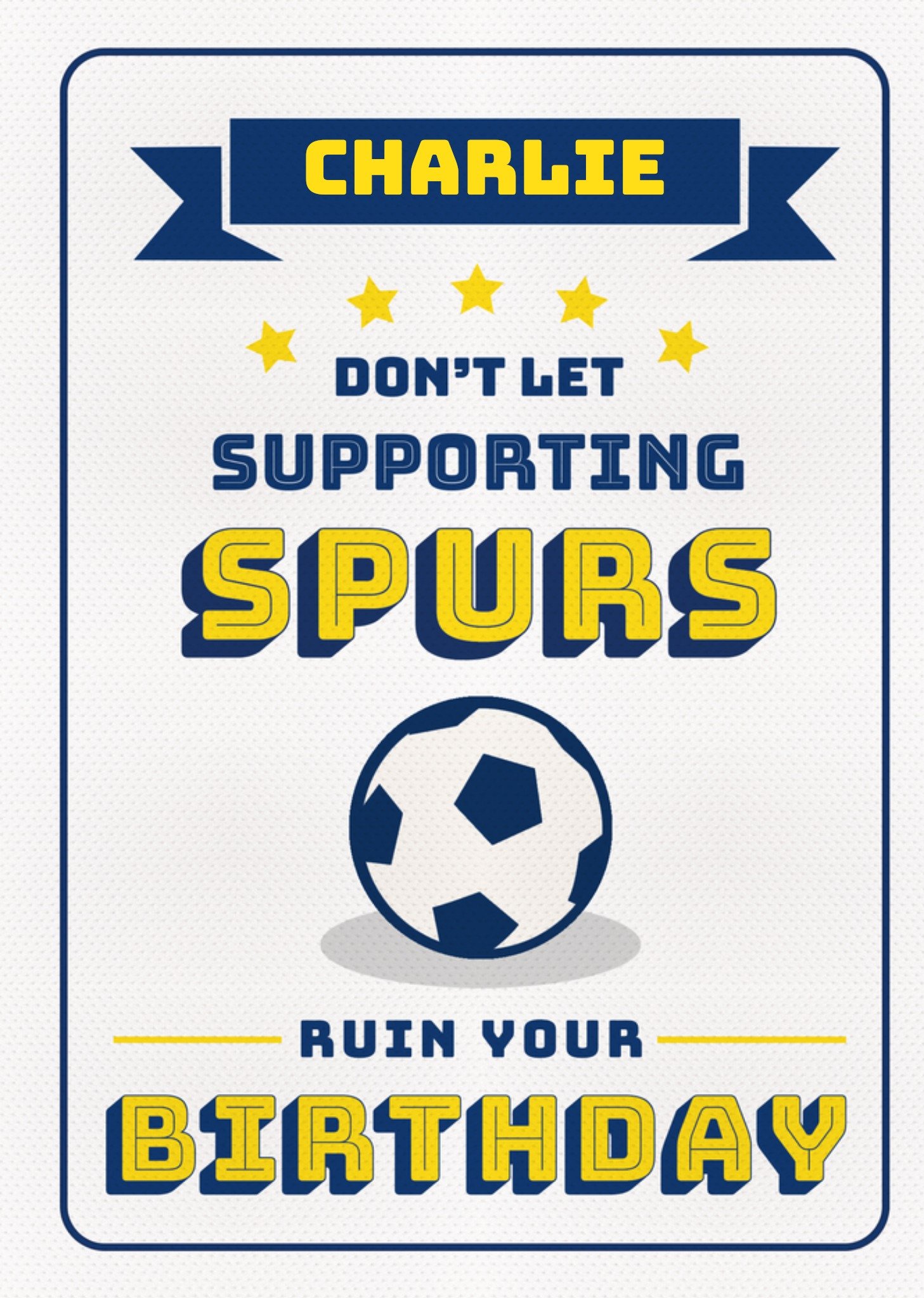 Moonpig Funny Football Supporter Birthday Card