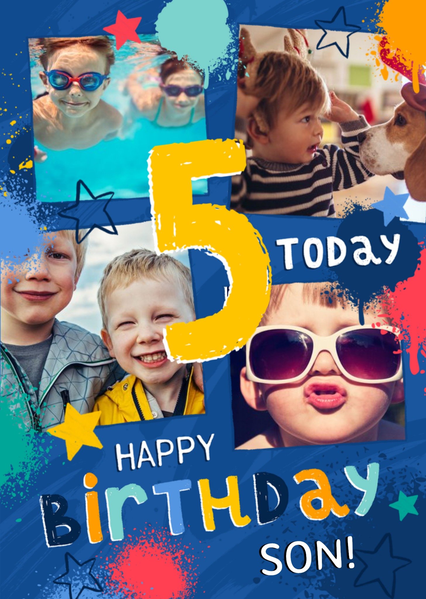 Moonpig Studio Sundae 5 Today Happy Birthday Son Birthday Photo Upload Card