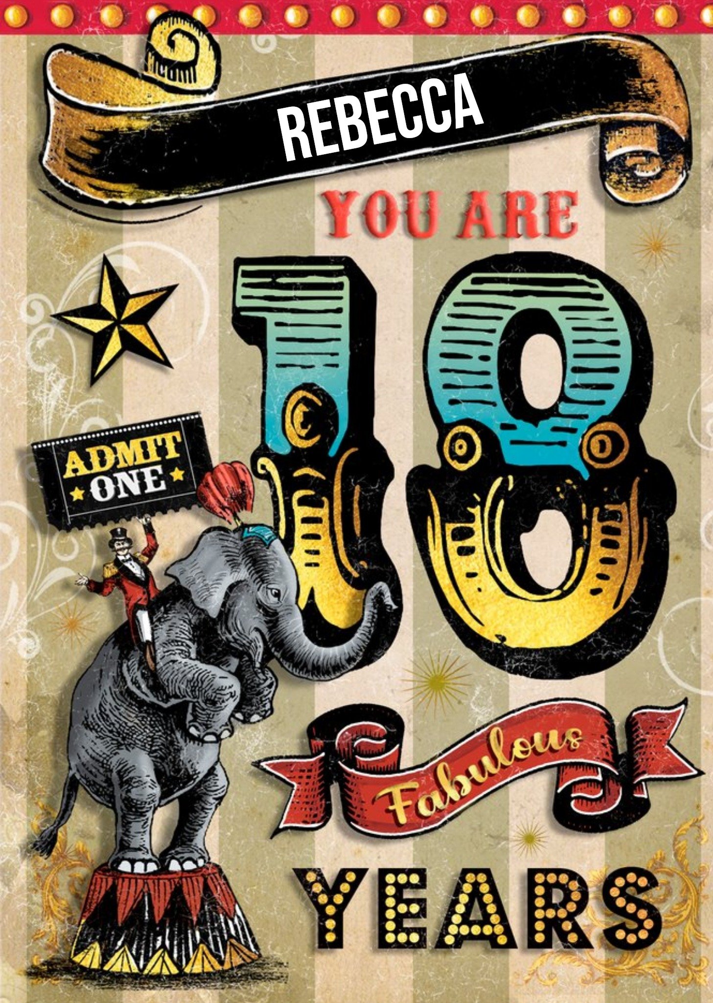 Moonpig 18 Years Sign Birthday Card