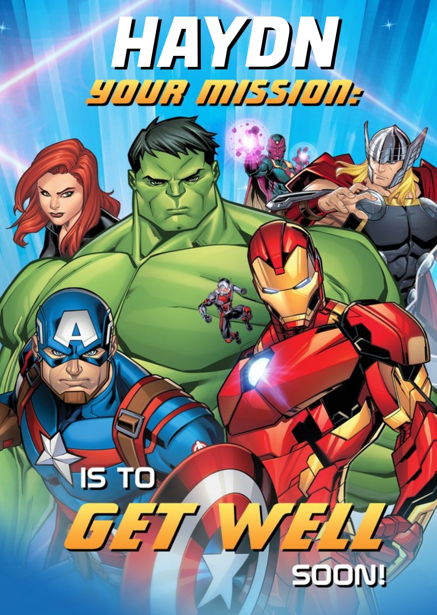 Marvel Avengers Get Well Soon Card - Avengers