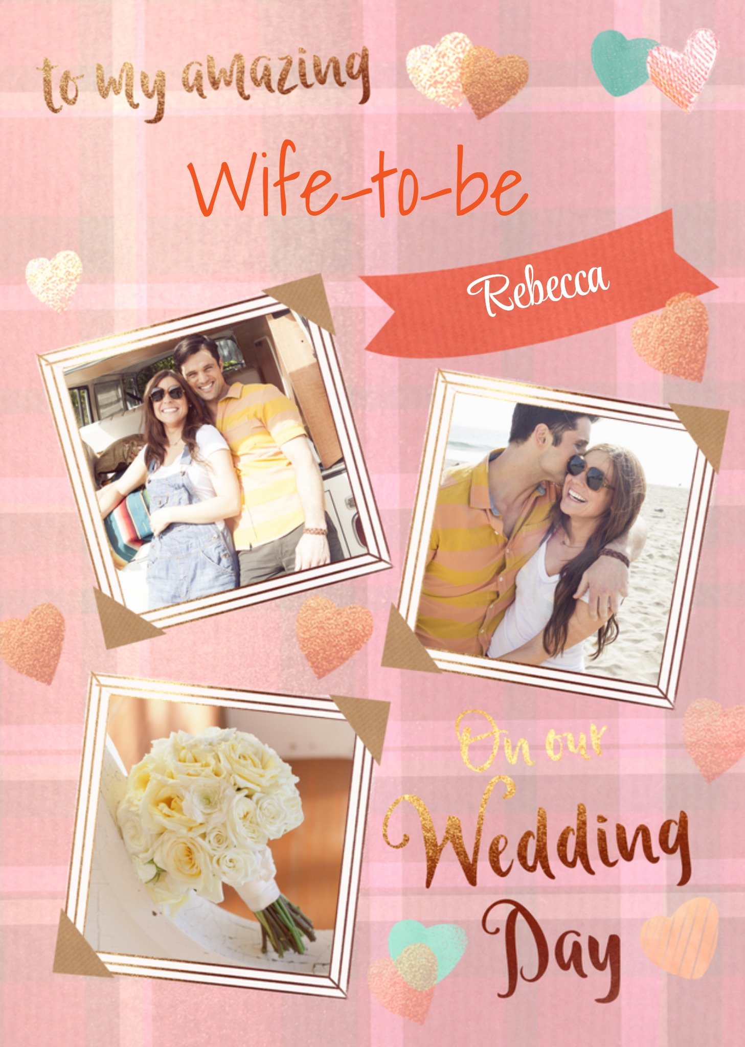 Moonpig Catherine Worsley Photo Upload Wife Wedding Card