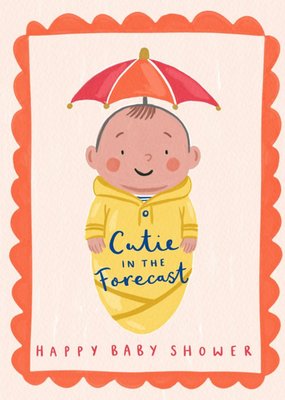 Cutie In The Forecast Baby Shower Card