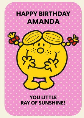 Mr Men And Little Miss You Ray Of Sunshine Birthday Card