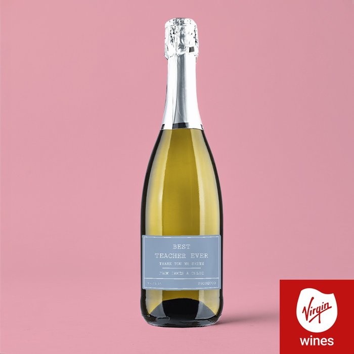 Virgin Wines Thank You Teacher Personalised Prosecco 75cl
