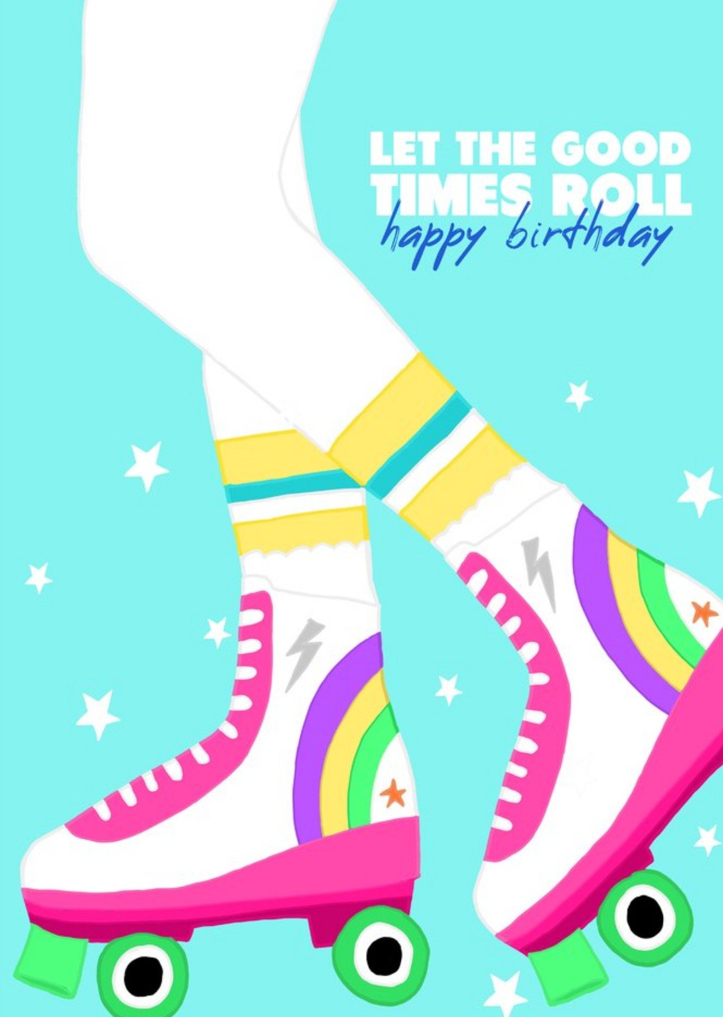 Moonpig Illustration Let The Good Times Roll Happy Birthday Car