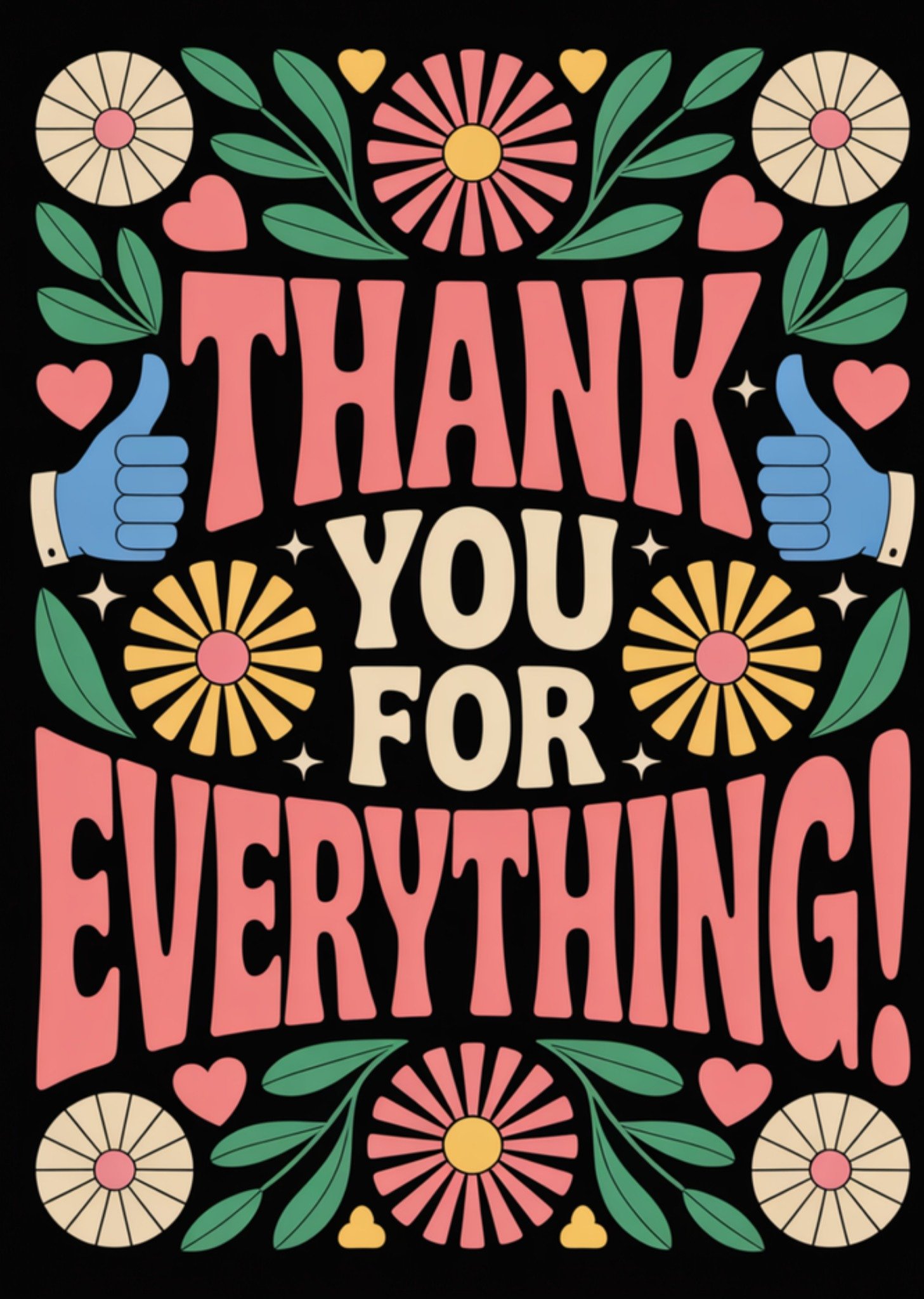 Moonpig Vibrant Thank You For Everything Card