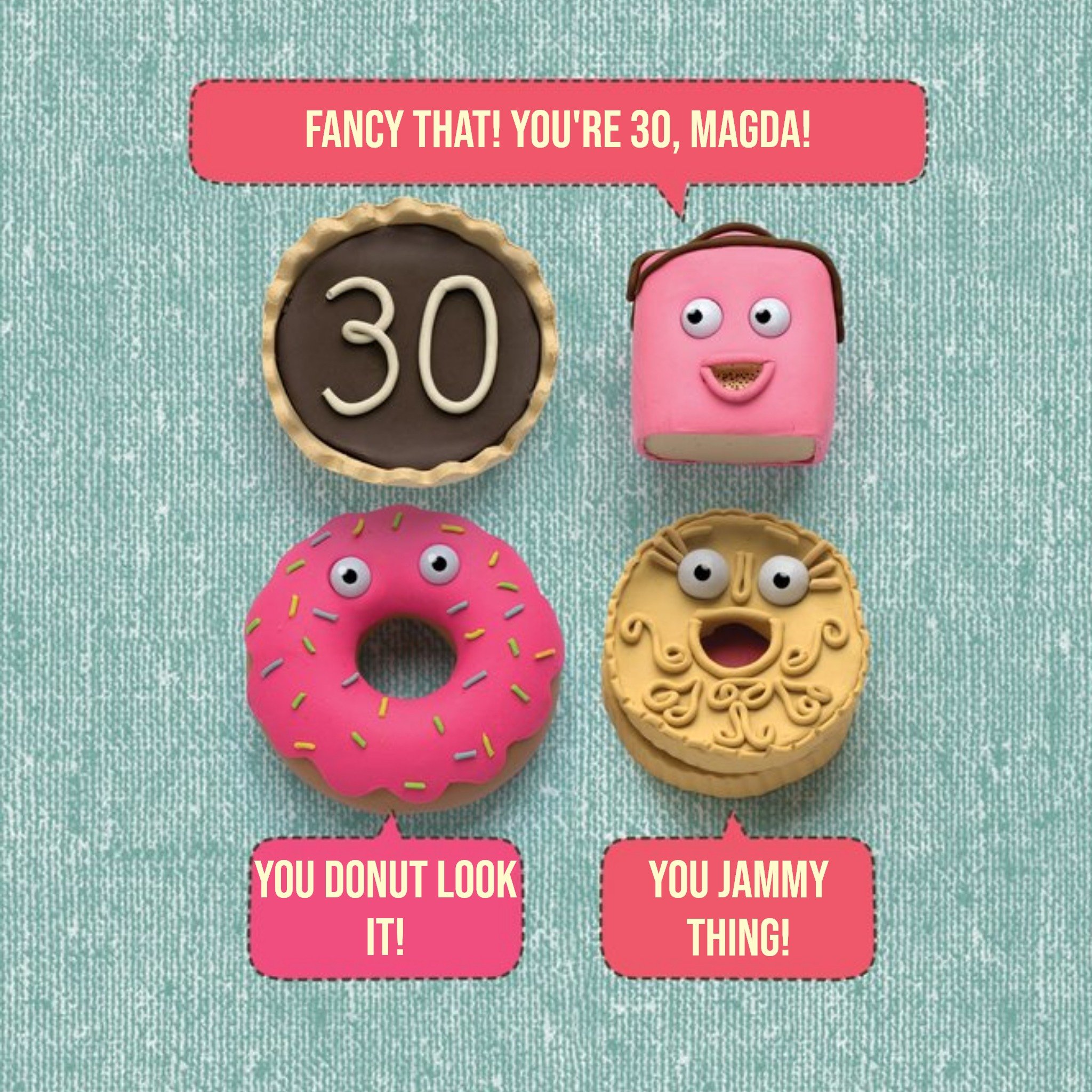 Moonpig Cake Jokes Personalised Happy 30th Birthday Card