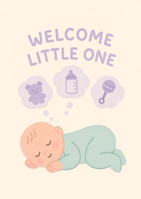 Welcome Little One New Baby Card