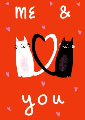 Love Cats Me And You Illustrated Cats Birthday Card