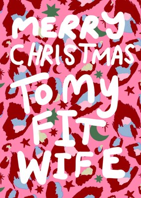 Merry Christmas To My Fit Wife Card