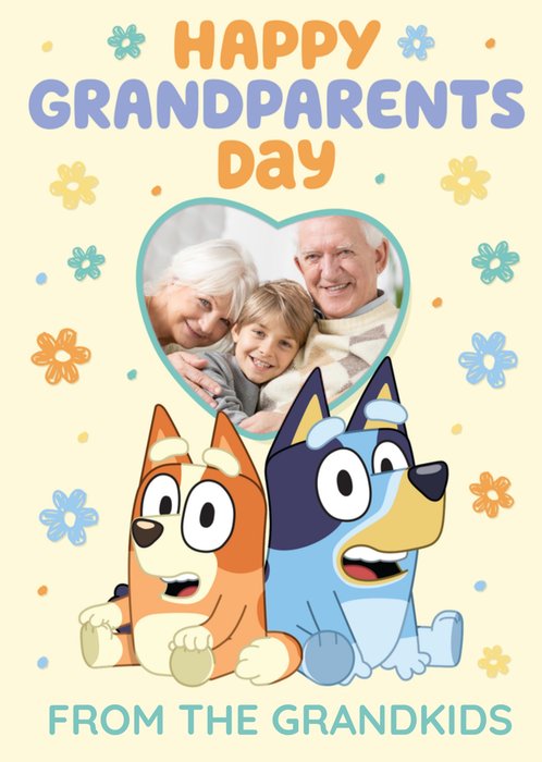 Bluey Photo Upload Grandparents Day Card