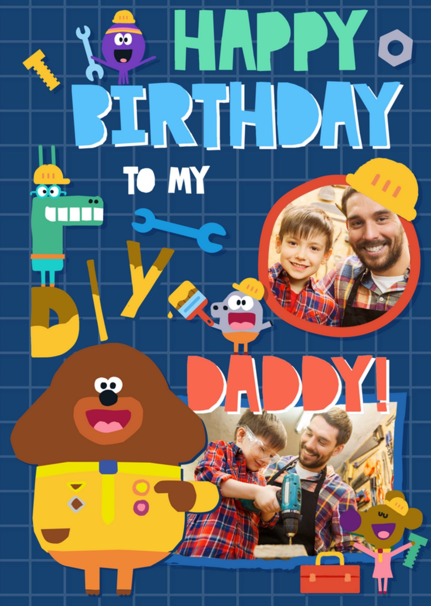 Bbc Hey Duggee Photo Upload Happy Birthday To My Diy Daddy Card, Large